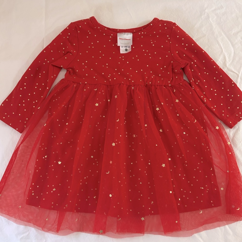 Hanna Andersson Toddler Red Dress Size 12-18 M